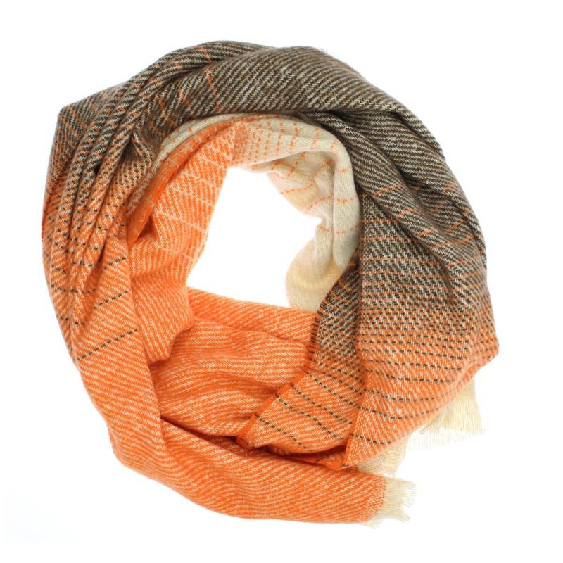 Fashion, accesorii si bijuterii - Femei - Accesorii femei - Esarfe si fulare femei - Esarfa de dama, Buticcochet, casmir, 190 x 65 cm, Portocaliu - ES2690 - Infinity.ro