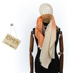 Fashion, accesorii si bijuterii - Femei - Accesorii femei - Esarfe si fulare femei - Esarfa de dama, Buticcochet, casmir, 190 x 65 cm, Portocaliu - ES2690 - Infinity.ro