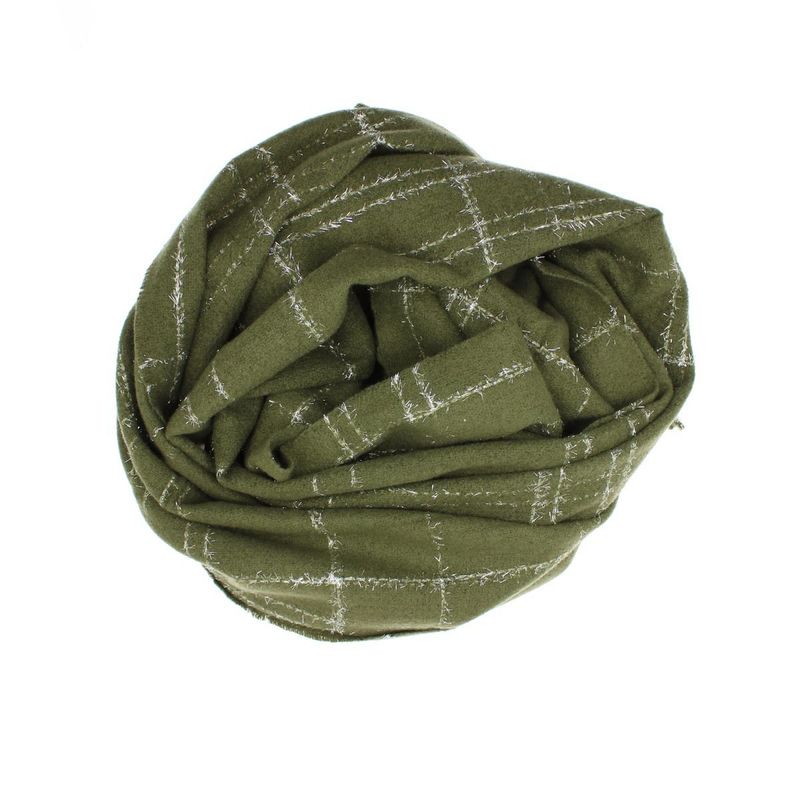 Fashion, accesorii si bijuterii - Femei - Accesorii femei - Esarfe si fulare femei - Esarfa de dama, Buticcochet, casmir, 190 x 65 cm, Kaki - ES2701 - Infinity.ro