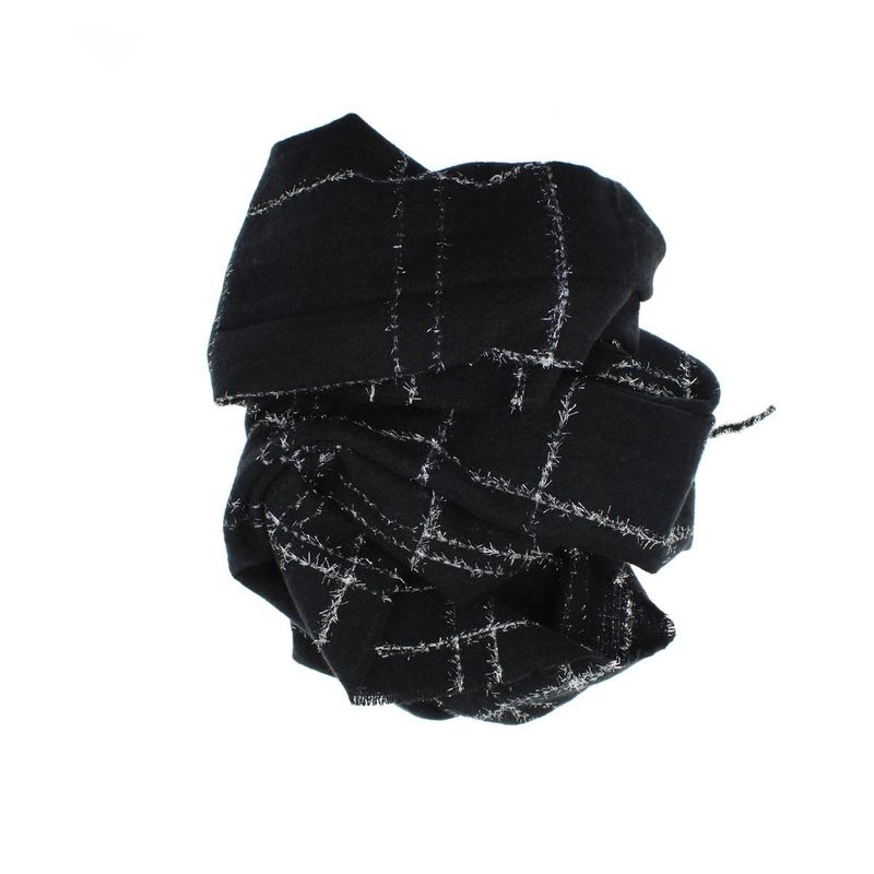 Fashion, accesorii si bijuterii - Femei - Accesorii femei - Esarfe si fulare femei - Esarfa de dama, Buticcochet, casmir, 190 x 65 cm, Negru - ES2696 - Infinity.ro