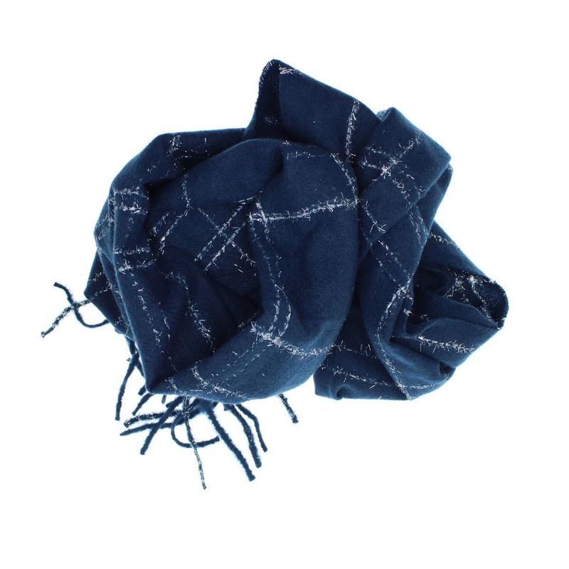 Fashion, accesorii si bijuterii - Femei - Accesorii femei - Esarfe si fulare femei - Esarfa de dama, Buticcochet, casmir, 190 x 65 cm, Bleumarin - ES2697 - Infinity.ro