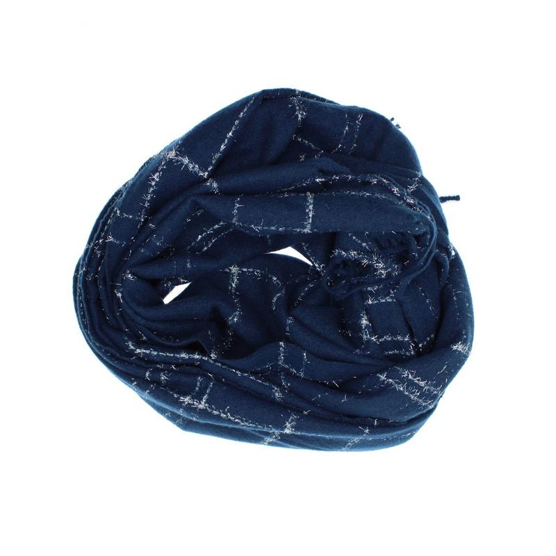 Fashion, accesorii si bijuterii - Femei - Accesorii femei - Esarfe si fulare femei - Esarfa de dama, Buticcochet, casmir, 190 x 65 cm, Bleumarin - ES2697 - Infinity.ro