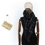 Fashion, accesorii si bijuterii - Femei - Accesorii femei - Esarfe si fulare femei - Esarfa de dama, Buticcochet, casmir, 190 x 65 cm, Negru - ES2696 - Infinity.ro