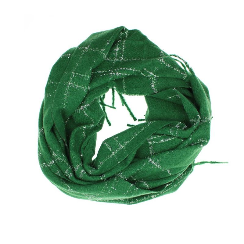 Fashion, accesorii si bijuterii - Femei - Accesorii femei - Esarfe si fulare femei - Esarfa de dama, Buticcochet, casmir, 190 x 65 cm, Verde - ES2700 - Infinity.ro