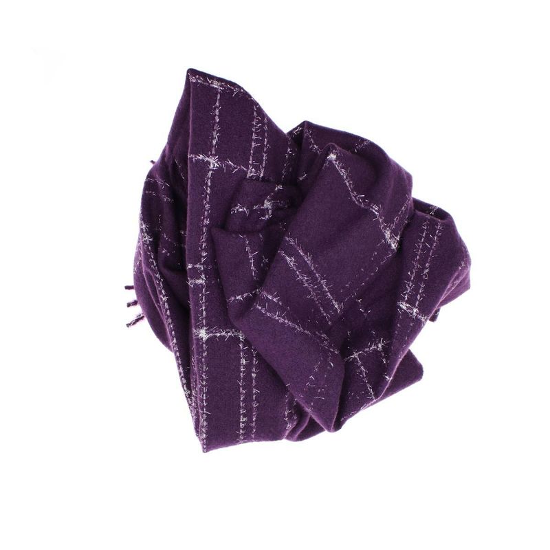 Fashion, accesorii si bijuterii - Femei - Accesorii femei - Esarfe si fulare femei - Esarfa de dama, Buticcochet, casmir, 190 x 65 cm, Mov - ES2698 - Infinity.ro