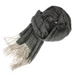 Fashion, accesorii si bijuterii - Femei - Accesorii femei - Esarfe si fulare femei - Esarfa de dama, Buticcochet, casmir, 190 x 65 cm, Negru - ES2710 - Infinity.ro