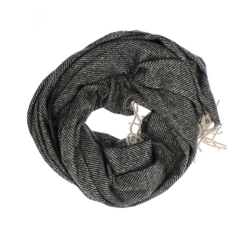 Fashion, accesorii si bijuterii - Femei - Accesorii femei - Esarfe si fulare femei - Esarfa de dama, Buticcochet, casmir, 190 x 65 cm, Negru - ES2710 - Infinity.ro