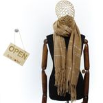 Fashion, accesorii si bijuterii - Femei - Accesorii femei - Esarfe si fulare femei - Esarfa de dama, Buticcochet, casmir, 190 x 65 cm, Maro - ES2705 - Infinity.ro