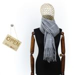 Fashion, accesorii si bijuterii - Femei - Accesorii femei - Esarfe si fulare femei - Esarfa de dama, Buticcochet, casmir, 190 x 65 cm, Gri - ES2703 - Infinity.ro