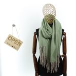 Fashion, accesorii si bijuterii - Femei - Accesorii femei - Esarfe si fulare femei - Esarfa de dama, Buticcochet, casmir, 190 x 65 cm, Vernil - ES2707 - Infinity.ro