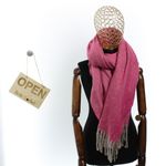 Fashion, accesorii si bijuterii - Femei - Accesorii femei - Esarfe si fulare femei - Esarfa de dama, Buticcochet, casmir, 190 x 65 cm, Fucsia - ES2708 - Infinity.ro