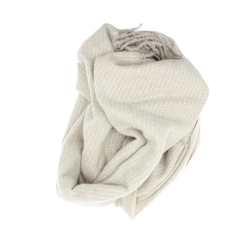 Fashion, accesorii si bijuterii - Femei - Accesorii femei - Esarfe si fulare femei - Esarfa de dama, Buticcochet, casmir, 190 x 65 cm, Bej - ES2711 - Infinity.ro