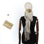 Fashion, accesorii si bijuterii - Femei - Accesorii femei - Esarfe si fulare femei - Esarfa de dama, Buticcochet, casmir, 190 x 65 cm, Bej - ES2711 - Infinity.ro