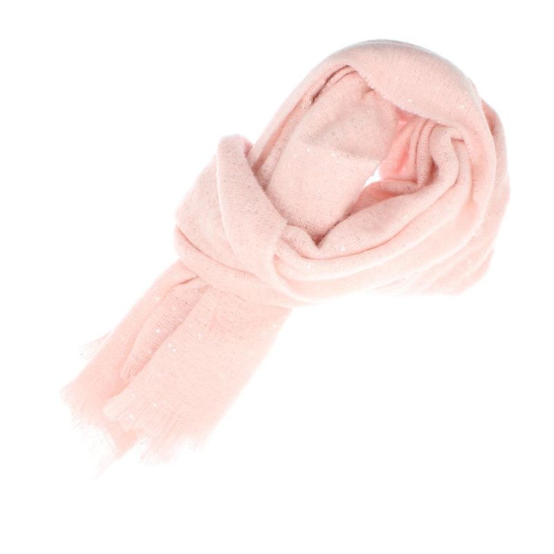 Fashion, accesorii si bijuterii - Femei - Accesorii femei - Esarfe si fulare femei - Esarfa de dama, Buticcochet, casmir, 190 x 65 cm, cu paiete, Roz - ES2721 - Infinity.ro