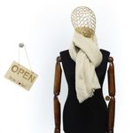 Fashion, accesorii si bijuterii - Femei - Accesorii femei - Esarfe si fulare femei - Esarfa de dama, Buticcochet, casmir, 190 x 65 cm, cu paiete, Bej - ES2719 - Infinity.ro