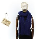 Fashion, accesorii si bijuterii - Femei - Accesorii femei - Esarfe si fulare femei - Esarfa de dama, Buticcochet, casmir, 190 x 65 cm, cu paiete, Baleumarin - ES2723 - Infinity.ro