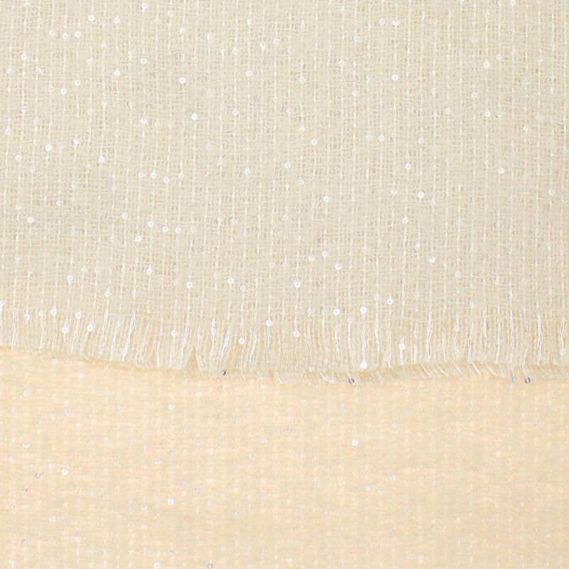 Fashion, accesorii si bijuterii - Femei - Accesorii femei - Esarfe si fulare femei - Esarfa de dama, Buticcochet, casmir, 190 x 65 cm, cu paiete, Bej - ES2719 - Infinity.ro