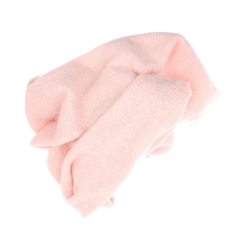 Fashion, accesorii si bijuterii - Femei - Accesorii femei - Esarfe si fulare femei - Esarfa de dama, Buticcochet, casmir, 190 x 65 cm, cu paiete, Roz - ES2721 - Infinity.ro