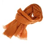 Fashion, accesorii si bijuterii - Femei - Accesorii femei - Esarfe si fulare femei - Esarfa de dama, Buticcochet, casmir, 190 x 65 cm, cu paiete, Caramiziu - ES2724 - Infinity.ro