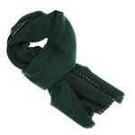 Fashion, accesorii si bijuterii - Femei - Accesorii femei - Esarfe si fulare femei - Esarfa de dama, Buticcochet, casmir, 190 x 65 cm, Verde inchis - ES2729 - Infinity.ro