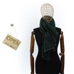 Fashion, accesorii si bijuterii - Femei - Accesorii femei - Esarfe si fulare femei - Esarfa de dama, Buticcochet, casmir, 190 x 65 cm, Verde inchis - ES2729 - Infinity.ro