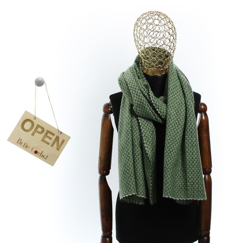 Fashion, accesorii si bijuterii - Femei - Accesorii femei - Esarfe si fulare femei - Esarfa de dama, Buticcochet, casmir, 190 x 65 cm, Vernil - ES2730 - Infinity.ro