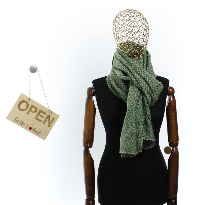 Fashion, accesorii si bijuterii - Femei - Accesorii femei - Esarfe si fulare femei - Esarfa de dama, Buticcochet, casmir, 190 x 65 cm, Vernil - ES2730 - Infinity.ro