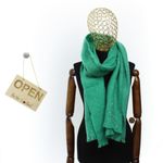 Fashion, accesorii si bijuterii - Femei - Accesorii femei - Esarfe si fulare femei - Esarfa de dama, Buticcochet, casmir, 190 x 65 cm, cu paiete, Verde - ES2725 - Infinity.ro