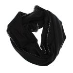 Fashion, accesorii si bijuterii - Femei - Accesorii femei - Esarfe si fulare femei - Esarfa de dama, Buticcochet, casmir, 190 x 65 cm, Negru - ES2733 - Infinity.ro