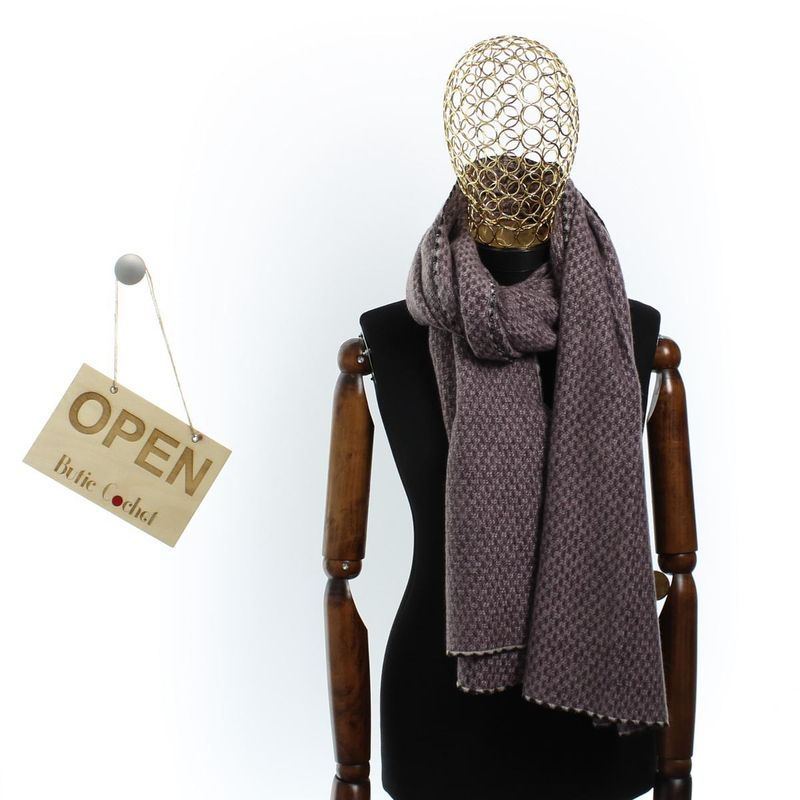 Fashion, accesorii si bijuterii - Femei - Accesorii femei - Esarfe si fulare femei - Esarfa de dama, Buticcochet, casmir, 190 x 65 cm, Lila - ES2735 - Infinity.ro