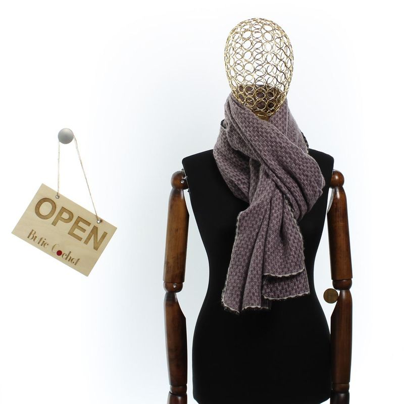 Fashion, accesorii si bijuterii - Femei - Accesorii femei - Esarfe si fulare femei - Esarfa de dama, Buticcochet, casmir, 190 x 65 cm, Lila - ES2735 - Infinity.ro