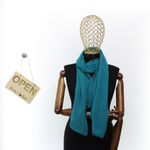 Fashion, accesorii si bijuterii - Femei - Accesorii femei - Esarfe si fulare femei - Esarfa de dama, uni, ButicCochet, 80% poliester 20% vascoza, Turcoaz - ES2928 - Infinity.ro