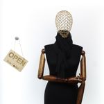 Fashion, accesorii si bijuterii - Femei - Accesorii femei - Esarfe si fulare femei - Esarfa de dama, uni, ButicCochet, 80% poliester 20% vascoza, Negru - ES2930 - Infinity.ro