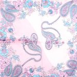 Fashion, accesorii si bijuterii - Femei - Accesorii femei - Esarfe si fulare femei - Batic de dama, 50 x 50 cm, ButicCochet, din satin, multicolor - ES2561 - Infinity.ro