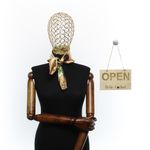 Fashion, accesorii si bijuterii - Femei - Accesorii femei - Esarfe si fulare femei - Batic de dama, 50 x 50 cm, ButicCochet, din satin, multicolor - ES2563 - Infinity.ro