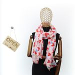 Fashion, accesorii si bijuterii - Femei - Accesorii femei - Esarfe si fulare femei - Esarfa de dama, cu imimioare, ButicCochet, 70% poliester 30% vascoza, Rosu - ES2933 - Infinity.ro