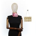 Fashion, accesorii si bijuterii - Femei - Accesorii femei - Esarfe si fulare femei - Batic de dama, 50 x 50 cm, ButicCochet, din satin, multicolor - ES2570 - Infinity.ro