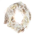 Fashion, accesorii si bijuterii - Femei - Accesorii femei - Esarfe si fulare femei - Esarfa de dama, cu floricele, ButicCochet, 70% poliester 30% vascoza, Crem - ES2938 - Infinity.ro