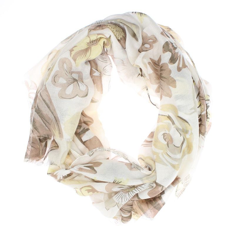 Fashion, accesorii si bijuterii - Femei - Accesorii femei - Esarfe si fulare femei - Esarfa de dama, cu floricele, ButicCochet, 70% poliester 30% vascoza, Crem - ES2938 - Infinity.ro