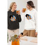 Fashion, accesorii si bijuterii - Femei - Imbracaminte femei - Hanorace femei - Hanorac Femei Cartea Junglei Mowgli Baby Tiger, alb, marime 2XL - Infinity.ro