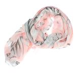 Fashion, accesorii si bijuterii - Femei - Accesorii femei - Esarfe si fulare femei - Esarfa de dama, cu floricele, ButicCochet, 70% poliester 30% vascoza, Roz - ES2939 - Infinity.ro