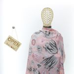 Fashion, accesorii si bijuterii - Femei - Accesorii femei - Esarfe si fulare femei - Esarfa de dama, cu floricele, ButicCochet, 70% poliester 30% vascoza, Roz - ES2939 - Infinity.ro