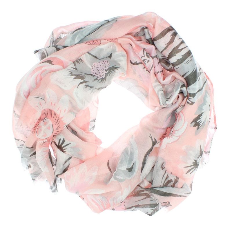 Fashion, accesorii si bijuterii - Femei - Accesorii femei - Esarfe si fulare femei - Esarfa de dama, cu floricele, ButicCochet, 70% poliester 30% vascoza, Roz - ES2939 - Infinity.ro