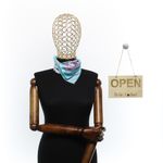 Fashion, accesorii si bijuterii - Femei - Accesorii femei - Esarfe si fulare femei - Batic de dama, 50 x 50 cm, ButicCochet, din satin, multicolor - ES2578 - Infinity.ro