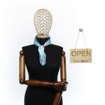 Fashion, accesorii si bijuterii - Femei - Accesorii femei - Esarfe si fulare femei - Batic de dama, 50 x 50 cm, ButicCochet, din satin, multicolor - ES2578 - Infinity.ro
