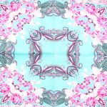Fashion, accesorii si bijuterii - Femei - Accesorii femei - Esarfe si fulare femei - Batic de dama, 50 x 50 cm, ButicCochet, din satin, multicolor - ES2578 - Infinity.ro