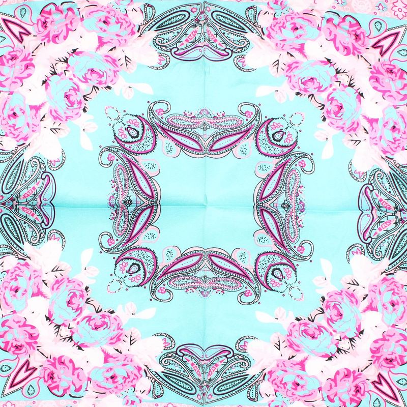 Fashion, accesorii si bijuterii - Femei - Accesorii femei - Esarfe si fulare femei - Batic de dama, 50 x 50 cm, ButicCochet, din satin, multicolor - ES2578 - Infinity.ro
