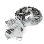 Fashion, accesorii si bijuterii - Femei - Accesorii femei - Esarfe si fulare femei - Esarfa de dama, cu floricele, ButicCochet, 70% poliester 30% vascoza, Gri - ES2943 - Infinity.ro