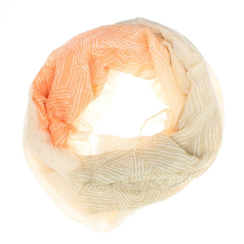 Fashion, accesorii si bijuterii - Femei - Accesorii femei - Esarfe si fulare femei - Esarfa de dama, cu model liniar, ButicCochet, 70% poliester 30% vascoza, Portocaliu - ES2944 - Infinity.ro