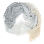 Fashion, accesorii si bijuterii - Femei - Accesorii femei - Esarfe si fulare femei - Esarfa de dama, cu model liniar, ButicCochet, 70% poliester 30% vascoza, Gri - ES2949 - Infinity.ro